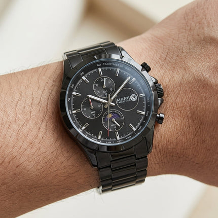 Mark Fairwhale FW-5065 OBSIDRON - Men’s Quartz Chronograph Moon Phase Watch