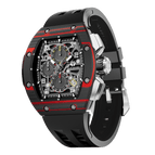 Carbon Fiber-Black Red