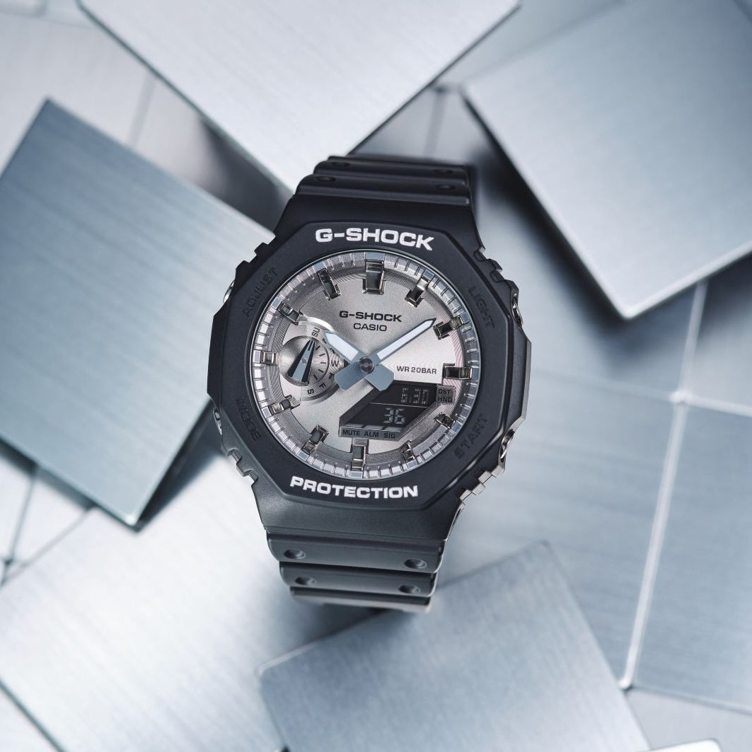 CASIO Men's G-Shock Watch GA-2100 Series Silver