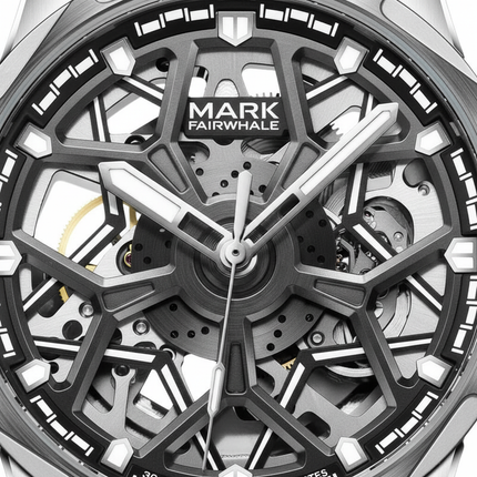 Mark Fairwhale FW-6800 AURENX - Men’s Semi-Skeleton Automatic Stainless Steel Watch