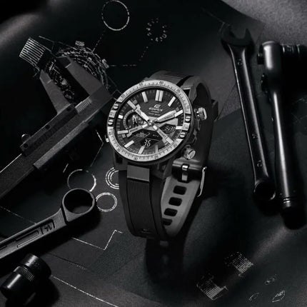 Casio Edifice Smartphone Link ECB-2000TP-1ADF Black Dial Stainless Steel Men's Watch
