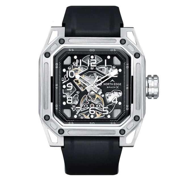 NORTH EDGE Tactical Space-X Automatic Watch Silver / Black