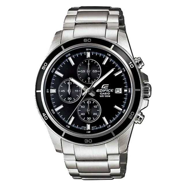 Casio Edifice Standard Chronograph EFR-526D-1AVUDF Black Dial Stainless Steel Men's Watch