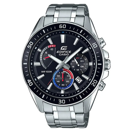 Casio Edifice Standard Chronograph EFR-552D-1A3VUDF Black Dial 47mm Stainless Steel Men's Watch