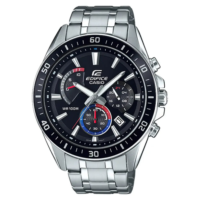 Casio Edifice Standard Chronograph EFR-552D-1A3VUDF Black Dial 47mm Stainless Steel Men's Watch