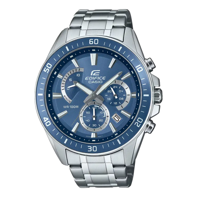 Casio Edifice Standard Chronograph EFR-552D-2AVUDF Blue Dial 47mm Stainless Steel Men's Watch