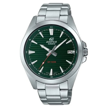 Casio Edifice Analog EFV-140D-3AVUDF Green Dial Stainless Steel Men's Watch