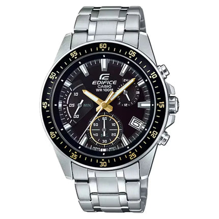 Casio Edifice Standard Chronograph EFV-540D-1A9VUDF Black Dial Stainless Steel Men's Watch