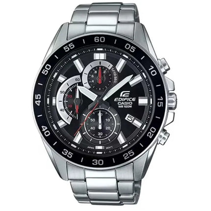 Casio Edifice Standard Chronograph EFV-550D-1AVUDF Black Dial Stainless Steel Men's Watch
