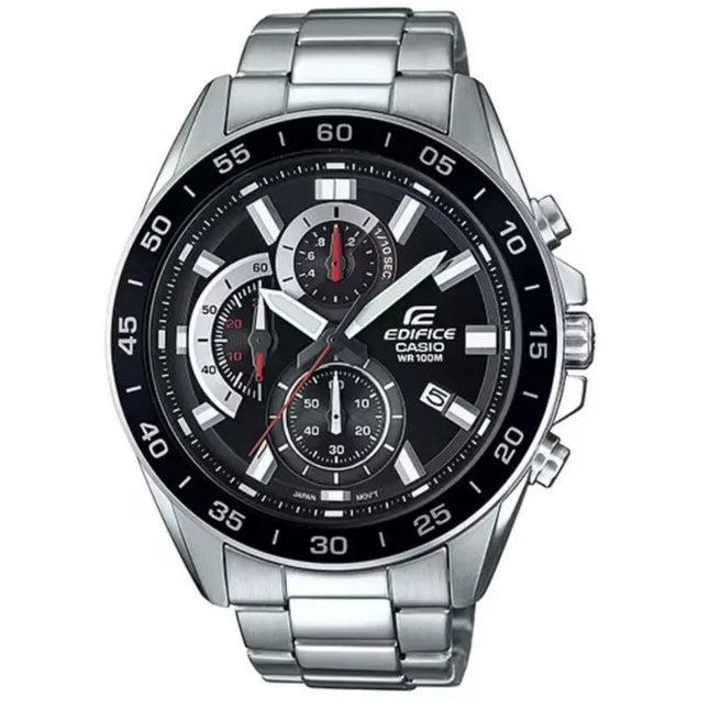 Casio Edifice Standard Chronograph EFV-550D-1AVUDF Black Dial Stainless Steel Men's Watch
