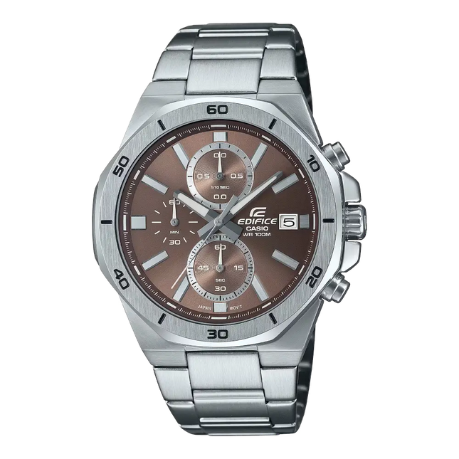 Casio Edifice EFV-640D-5AVUDF Brown Dial Stainless Steel Men's Watch