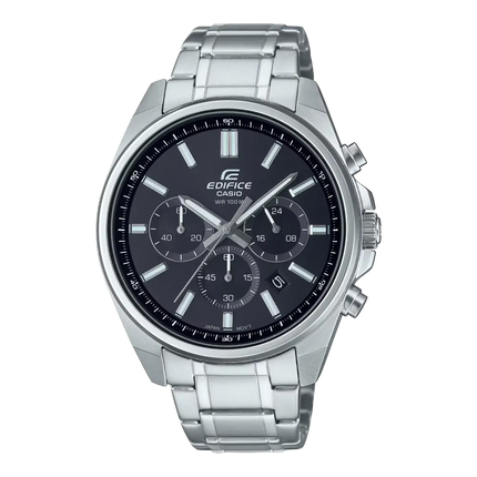 Casio Edifice Standard Chronograph EFV-650D-1AVUDF Black Dial Stainless Steel Men's Watch