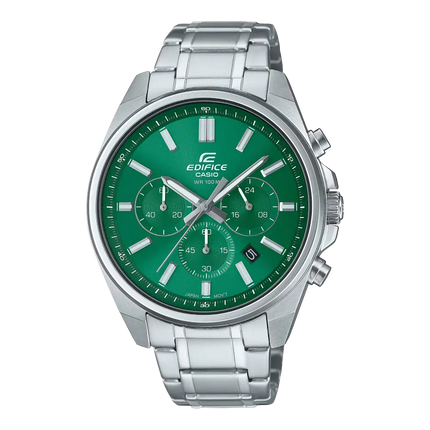 Casio Edifice EFV-650D-3AVUDF Green Dial 43.5mm Stainless Steel Men's Watch