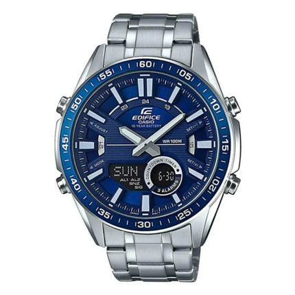 Casio Edifice Standard Analog-Digital EFV-C100D-2AVDF Blue Dial 46.6mm Stainless Steel Men's Watch
