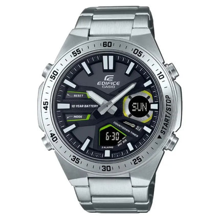 Casio Edifice Standard Analog-Digital EFV-C110D-1A3VDF Black Dial Stainless Steel Men's Watch