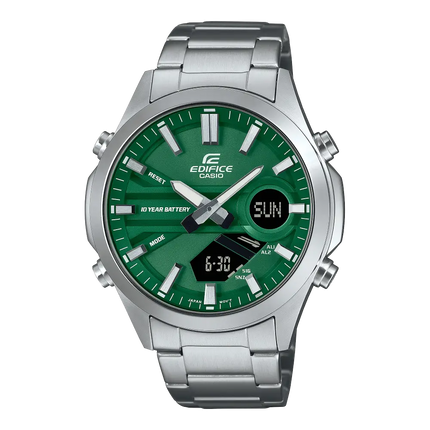 Casio Edifice Standard Analog-Digital EFV-C120D-3ADF Green Dial 45.5mm Stainless Steel Men's Watch