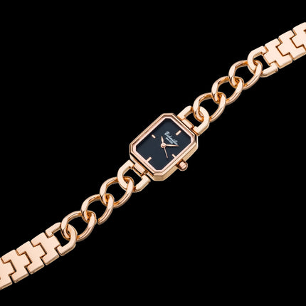 **EICHMULLER** since 1950 Women's Timeless Ribbon Watch Rose Gold/Black