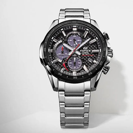 Casio Edifice Standard Chronograph EQS-900DB-1AVUDF Black Dial Stainless Steel Men's Watch