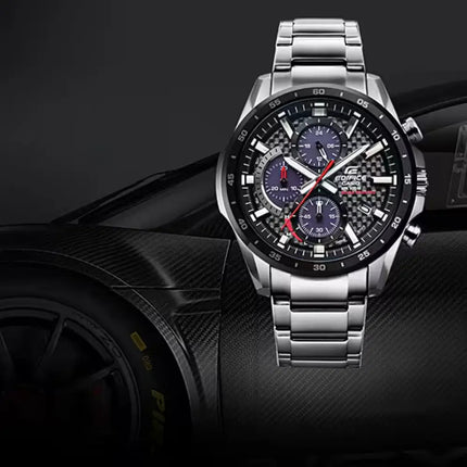 Casio Edifice Standard Chronograph EQS-900DB-1AVUDF Black Dial Stainless Steel Men's Watch