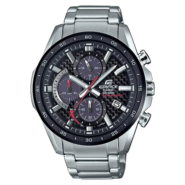 Casio Edifice Standard Chronograph EQS-900DB-1AVUDF Black Dial Stainless Steel Men's Watch