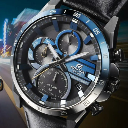 Casio Edifice Solar-Powered Chronograph EQS-940NL-1AVUDF Black Dial Stainless Steel Men's Watch