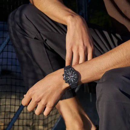 Casio Edifice Sospensione Chronograph EQS-960DC-1AVUDF Black Dial Stainless Steel Men's Watch