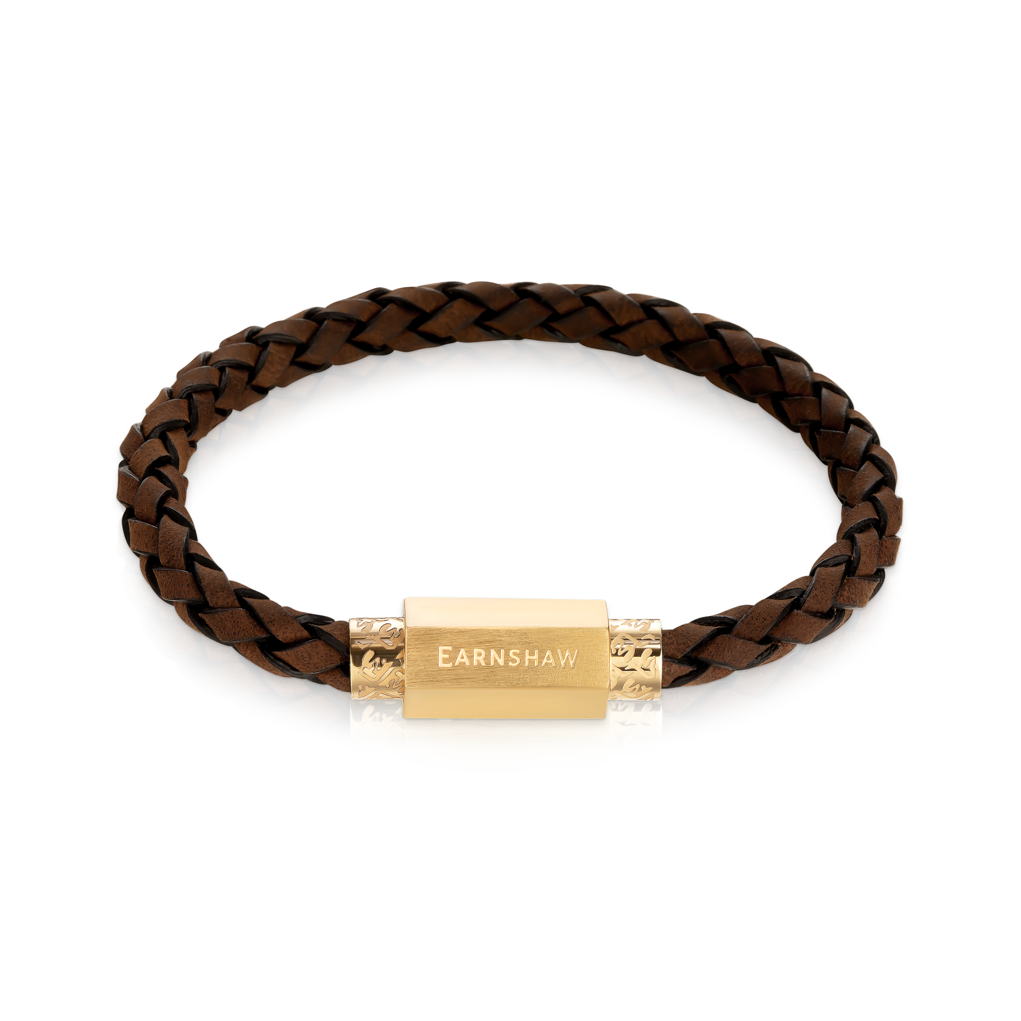 THOMAS EARNSHAW LONGCASE LEATHER BRACELET GOLDEN OAK ES-002-B2