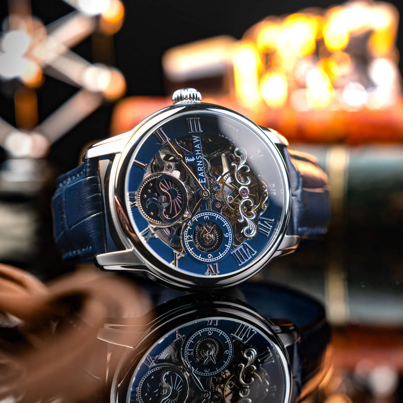 THOMAS EARNSHAW Longitude Automatic Skeleton True Blue