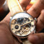 THOMAS EARNSHAW Longitude Automatic Skeleton Chicory Brown