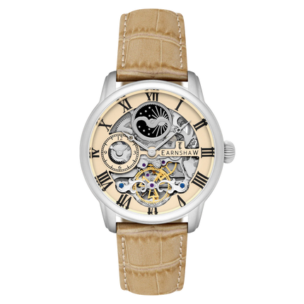 THOMAS EARNSHAW Longitude Automatic Skeleton Chicory Brown
