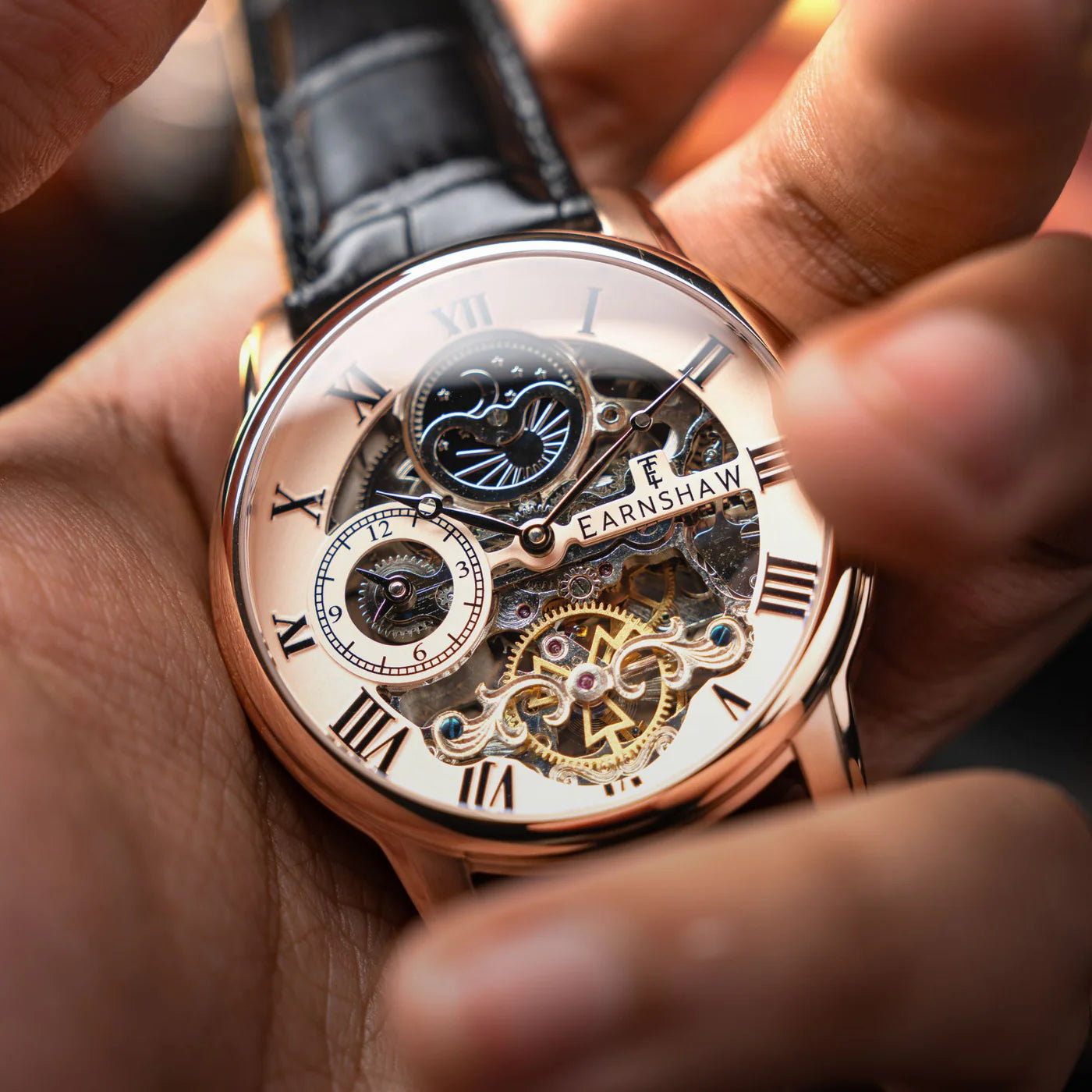 THOMAS EARNSHAW Longitude Automatic Skeleton Copper Black