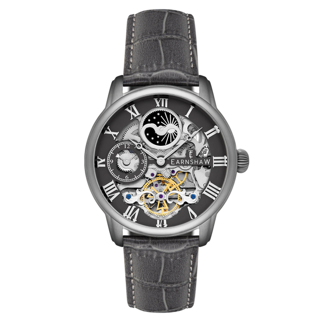 THOMAS EARNSHAW Longitude Automatic Skeleton Black Steel