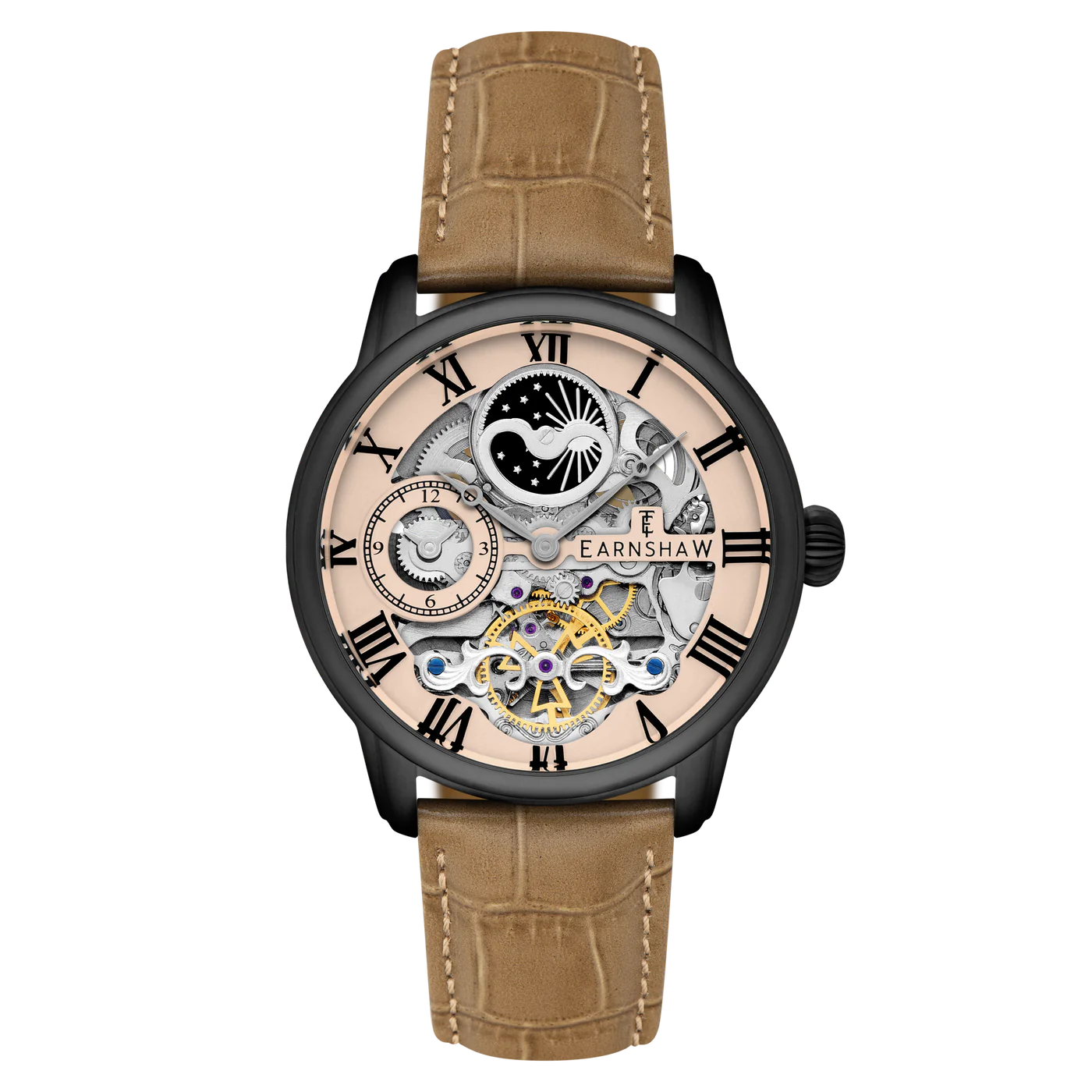 THOMAS EARNSHAW Longitude Automatic Skeleton Beige Black