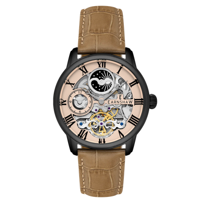 THOMAS EARNSHAW Longitude Automatic Skeleton Beige Black