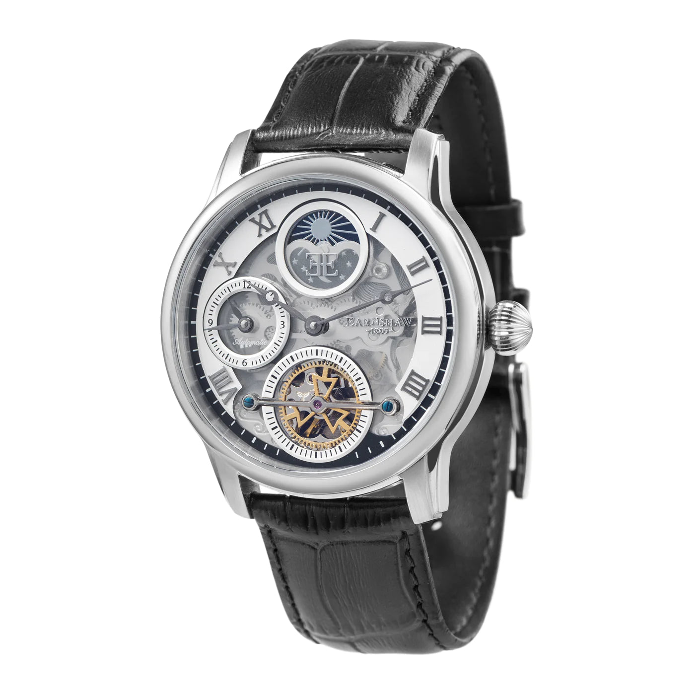 THOMAS EARNSHAW LONGITUDE DUAL TIME AUTOMATIC LEGACY WHITE