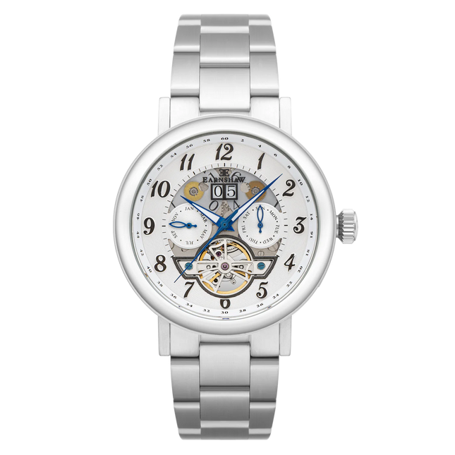 THOMAS EARNSHAW Beaufort Automatic Calendar Watch Glacial White