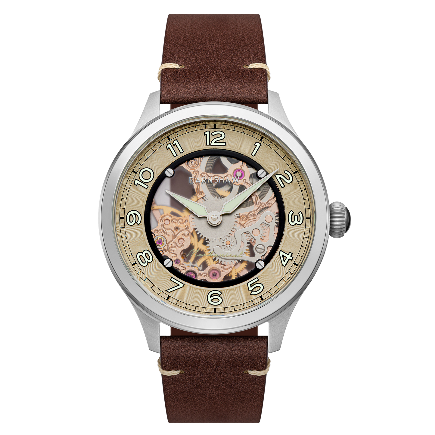 THOMAS EARNSHAW BARON MECHANICAL SKELETON HARVEST TAN Watch