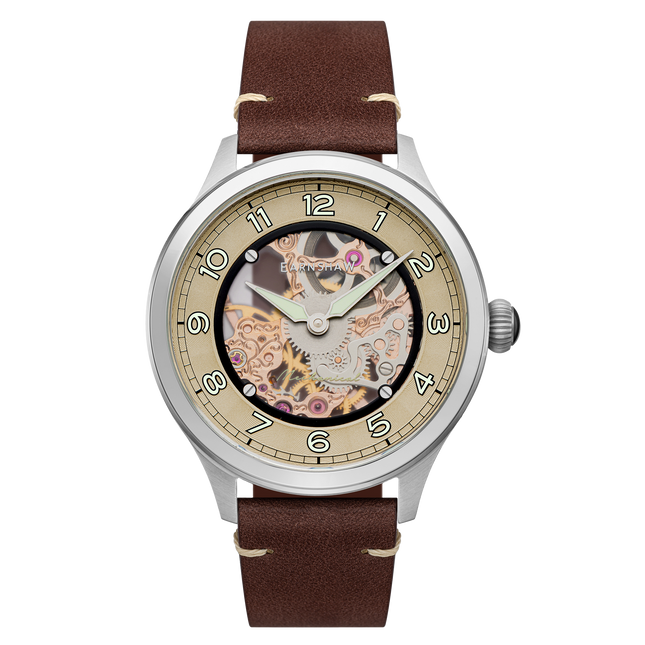 THOMAS EARNSHAW BARON MECHANICAL SKELETON HARVEST TAN Watch