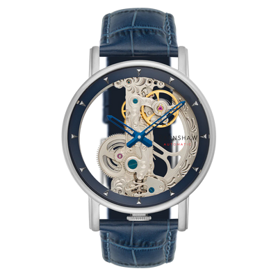 THOMAS EARNSHAW FOWLER BRIDGE AUTOMATIC Silver / Blue Watch