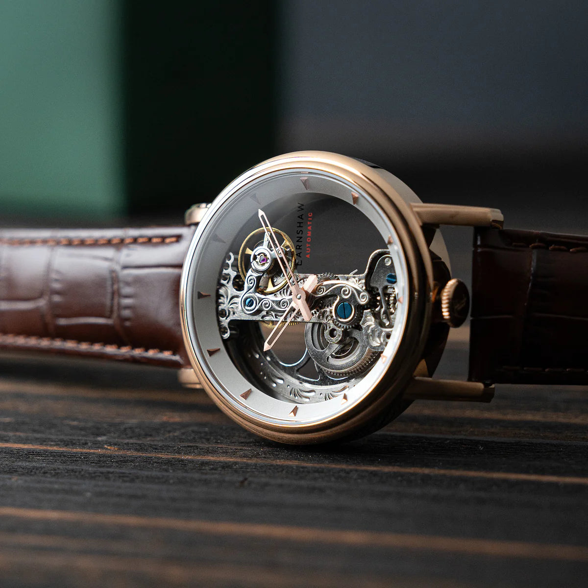 THOMAS EARNSHAW FOWLER BRIDGE AUTOMATIC Rose Gold / Brown Watch