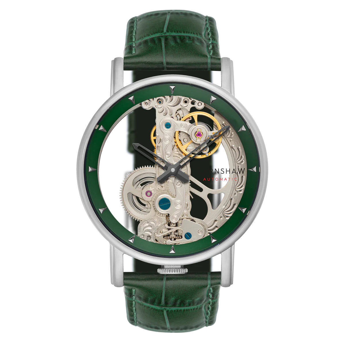 THOMAS EARNSHAW FOWLER BRIDGE AUTOMATIC Silver / Green Watch