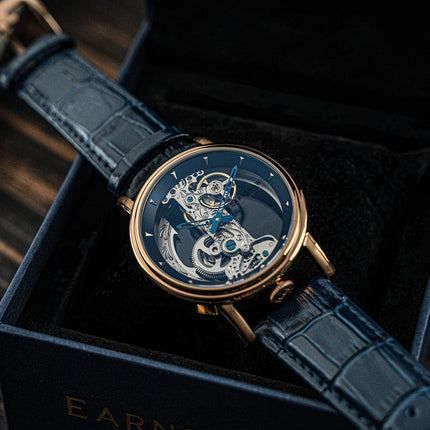 THOMAS EARNSHAW FOWLER BRIDGE AUTOMATIC Rose Gold / Blue Watch