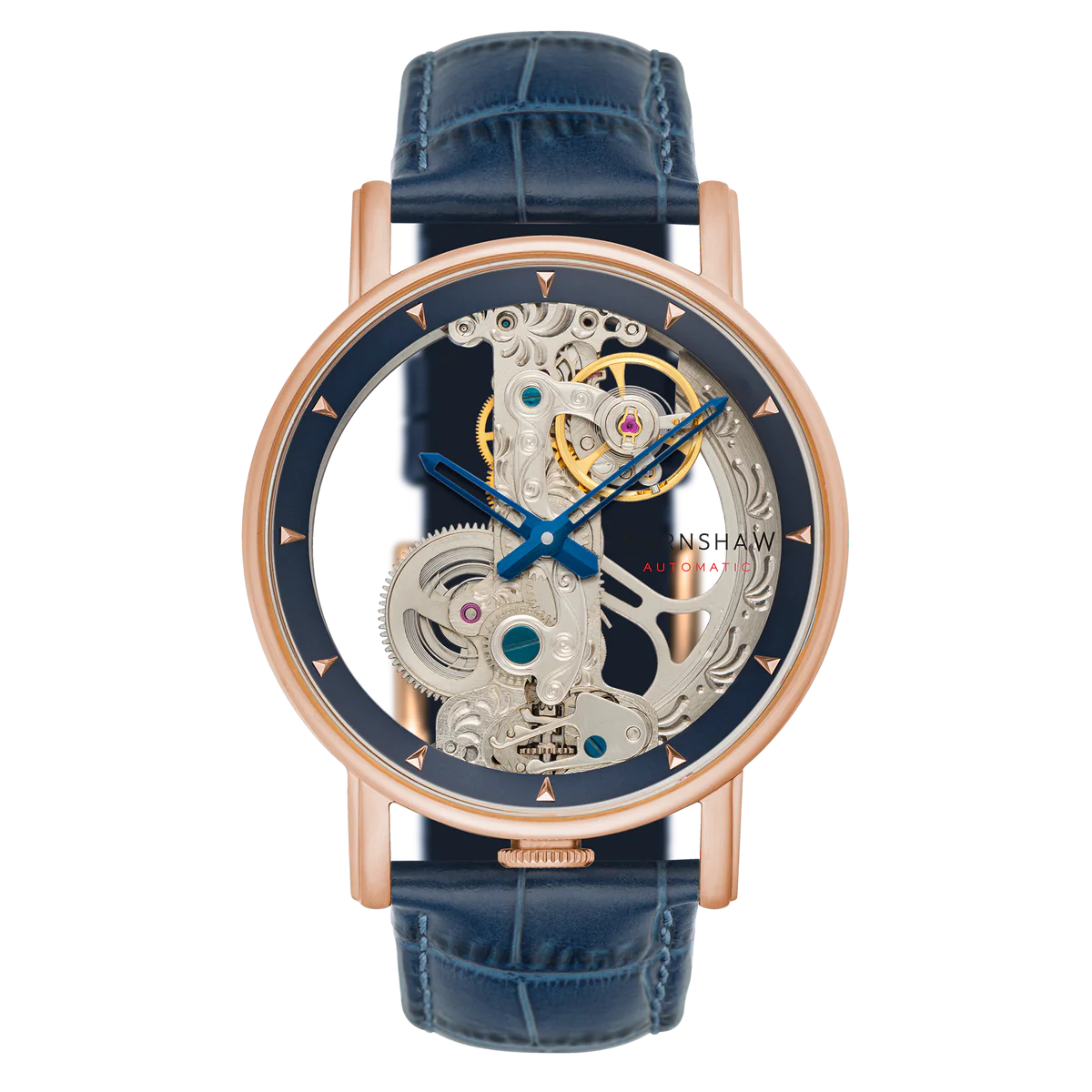 THOMAS EARNSHAW FOWLER BRIDGE AUTOMATIC Rose Gold / Blue Watch