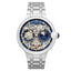 THOMAS EARNSHAW BARALLIER DUAL TIME SUN MOON OPEN HEART AUTOMATIC Regiment Blue