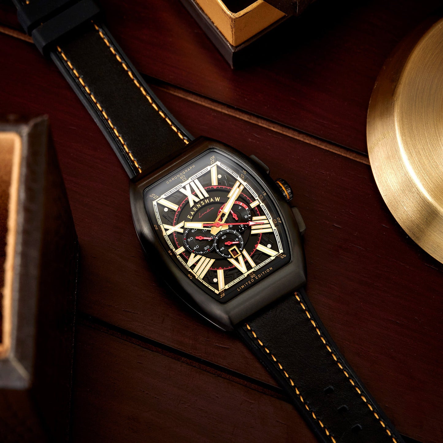 THOMAS EARNSHAW SUPREMACY CHRONOGRAPH Watch Oilfield Gold