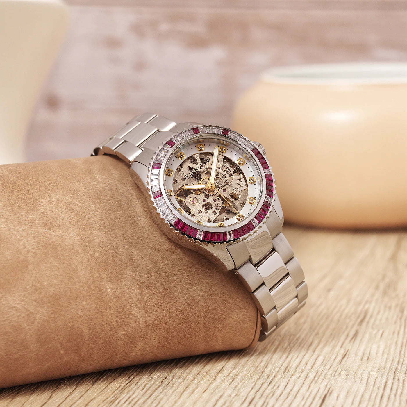 THOMAS EARNSHAW MARTINEAU SKELETON AUTOMATIC  SCARLETT ICE Watch