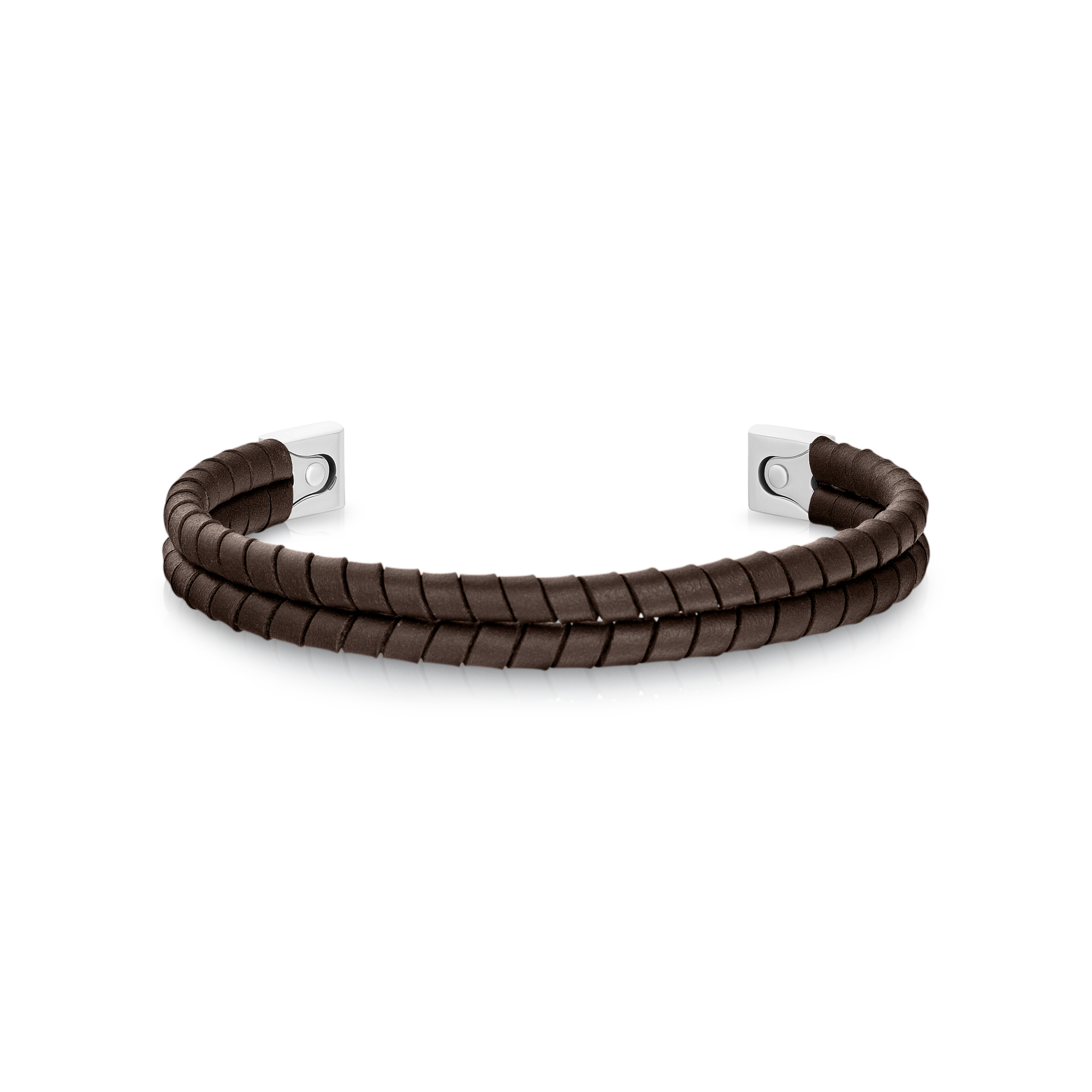 THOMAS EARNSHAW LONGITUDE LEATHER BRACELET BANGLE HICKORY HIDE ES-BNGLLGTD-03