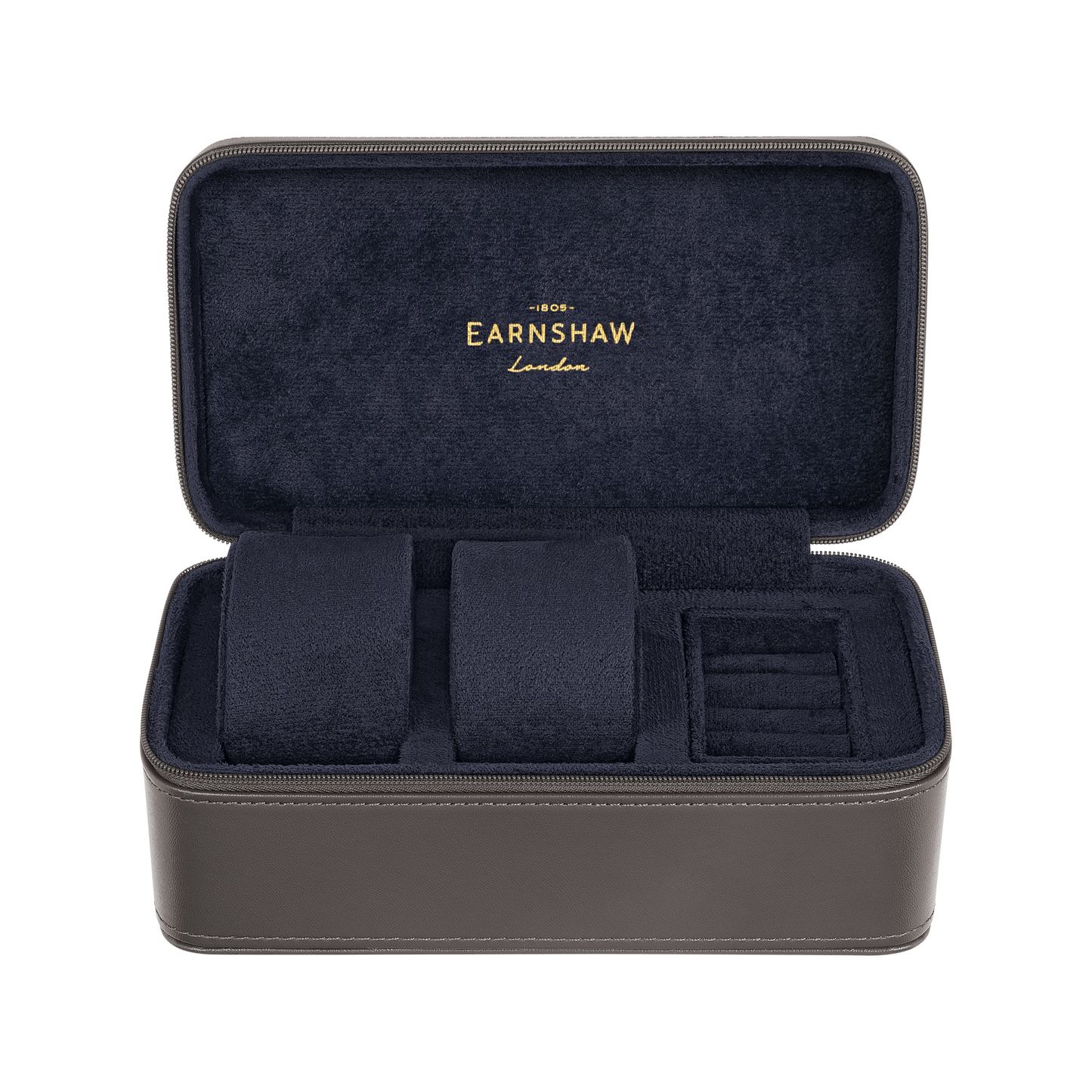 THOMAS EARNSHAW BEAUFORT 3 SLOT WATCH BOX CASE ASHY ALLURE