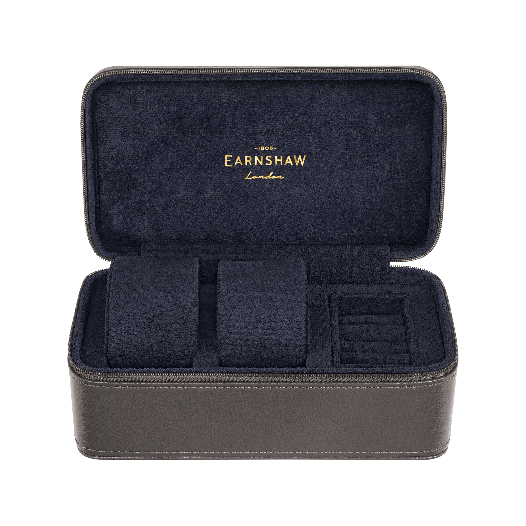 THOMAS EARNSHAW BEAUFORT 3 SLOT WATCH BOX CASE ASHY ALLURE