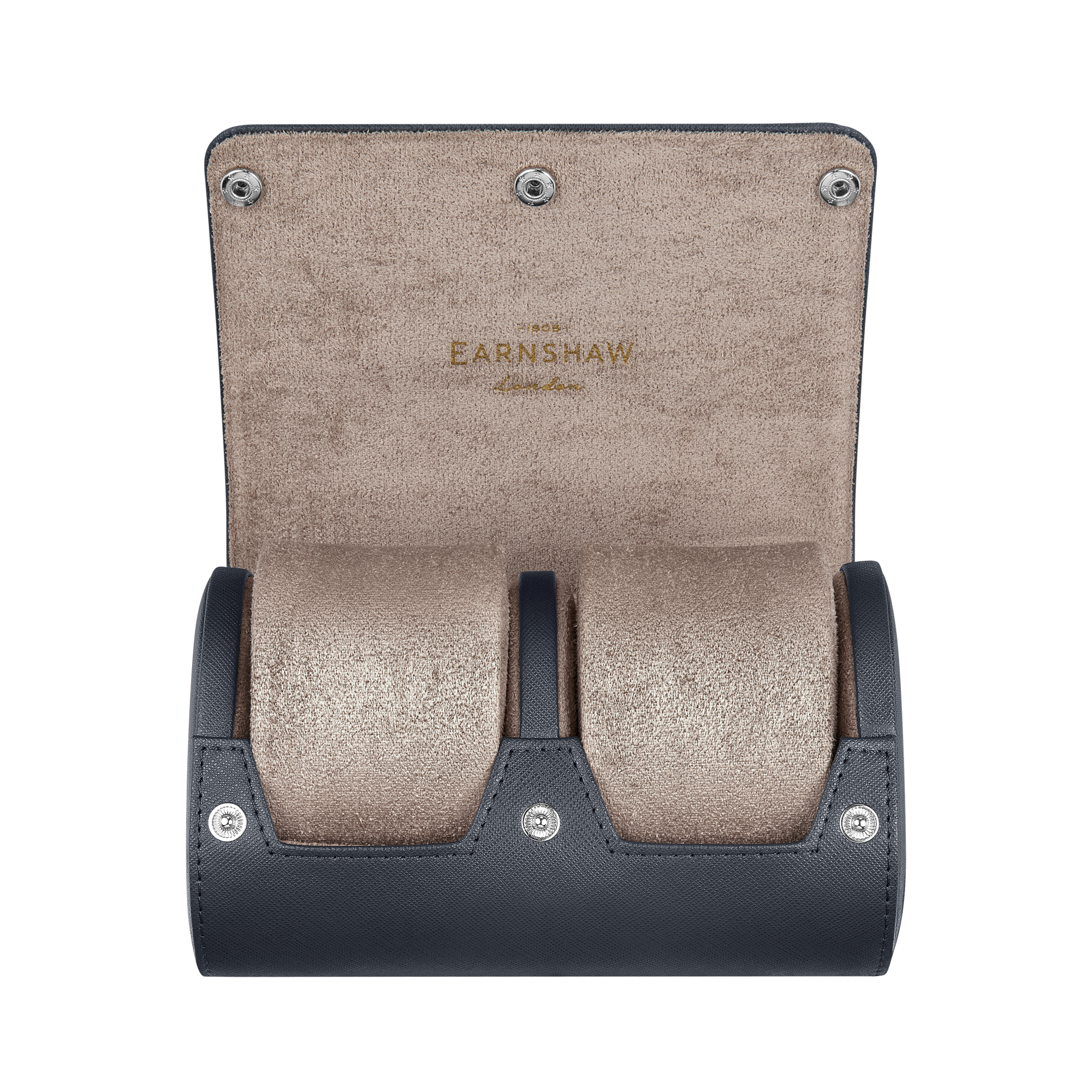 THOMAS EARNSHAW LONGITUDE 2 SLOT WATCH ROLL CASE COBALT CHIC